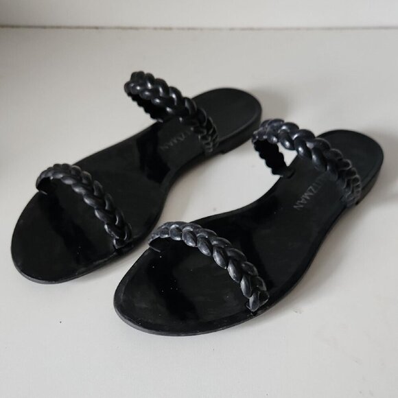 STUART WEITZMAN | BRAIDA SAWYER JELLY SANDALs black Sz 10 - Picture 2 of 5